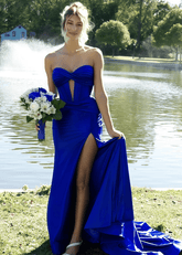 Marcia | Trumpet Mermaid Royal Blue Long Formal Dress Near Me - Price #price_variant_lowest# - Royal Blue - PromDressClub